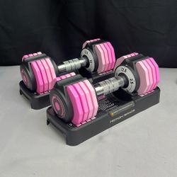 Adjustable Dumbbells Set 12.5LB Pair, 1-Sec Fast Adjustable 5 Free Weights, Premium Comfort Non-slip Metal Handle, Compact Size for Full Body Home Wor