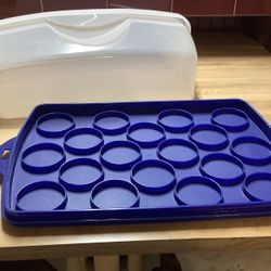 TUPERWARE. Covered CUPCAKE or LAYER CAKE CARRIER