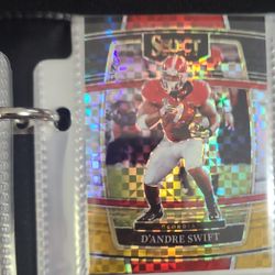 2022 Select Draft Picks D'Andre Swift Checkered Insert 80/100