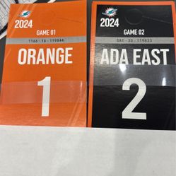Miami dolphins parking passes Monday Night Football 