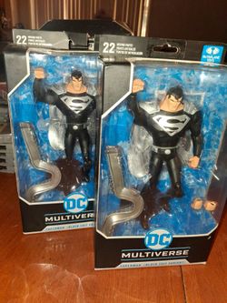 DC Multiverse Superman black suit variant $10 each brand new pick up in Glendale