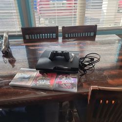 PS3 With Controller And 3 Games