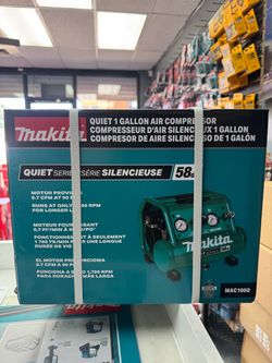 Makita MAC100Q Quiet Series, 1/2 HP, 1 Gallon Compact, Oil-Free, Electric Air Compressor