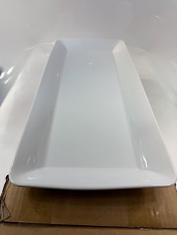 White Rectangular Ceramic Serving Platter