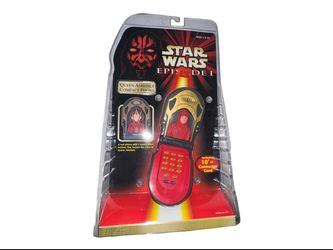 1999 Tiger Electronics Star Wars Episode 1 ~ Queen Amidala Compact Phone ~ NEW