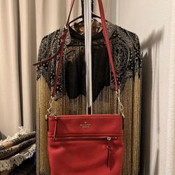 Red Kate Spade crossbody purse