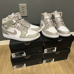 Jordan 1 Mid Linen Brand New 