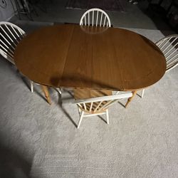 Kitchen Table Solid Oak With 4 Chairs