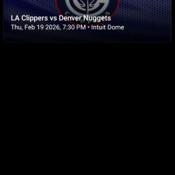 Los Angeles Clippers V Denver Nuggets 1 Ticket