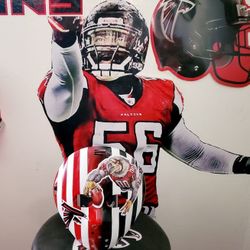Atl 🏈 Falcons  Custom Mask W Straps-4 Tailgating + Mancave + 🚘+🎮+🎁+🎃 