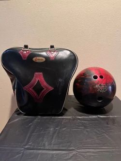 Vintage Atlantic Brand Bowling Bag & Ebonite Pro Executive 300 13Ib Bowling Ball