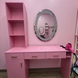 Pink Salon Vanity