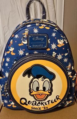Loungefly Donald Duck Quacketeer 90th  Anniversary Mini Backpack 5/10/24 NWT