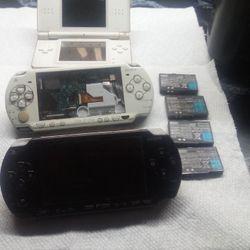 PSP AND DS LITE AND BATTERIES FOR PARTS 