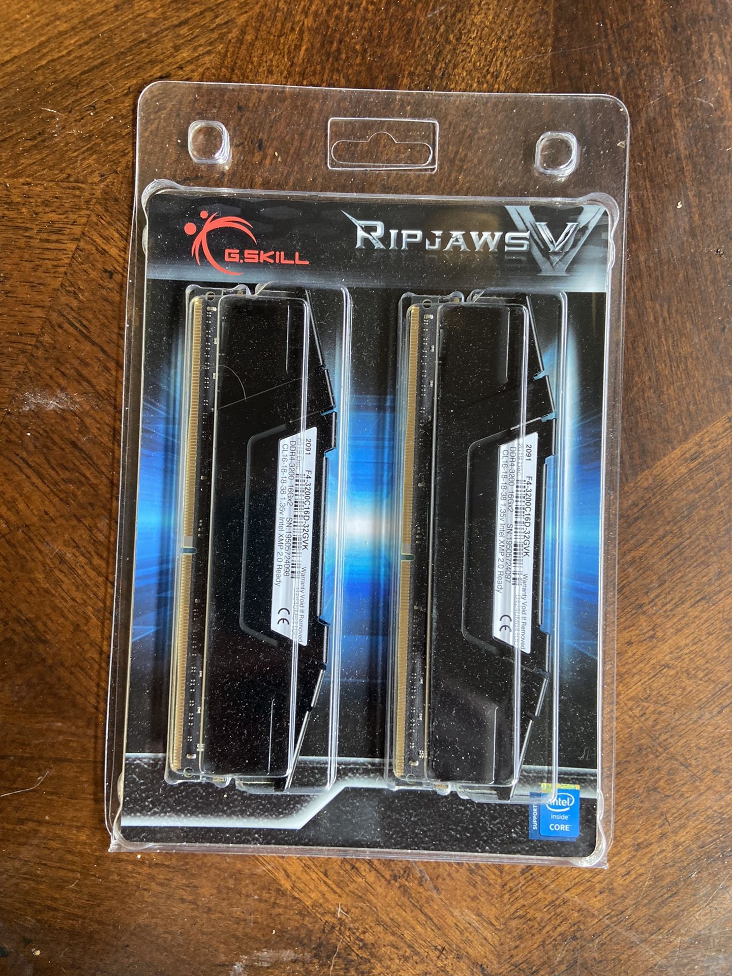 Ripjaws RAM 2pk x 16gb