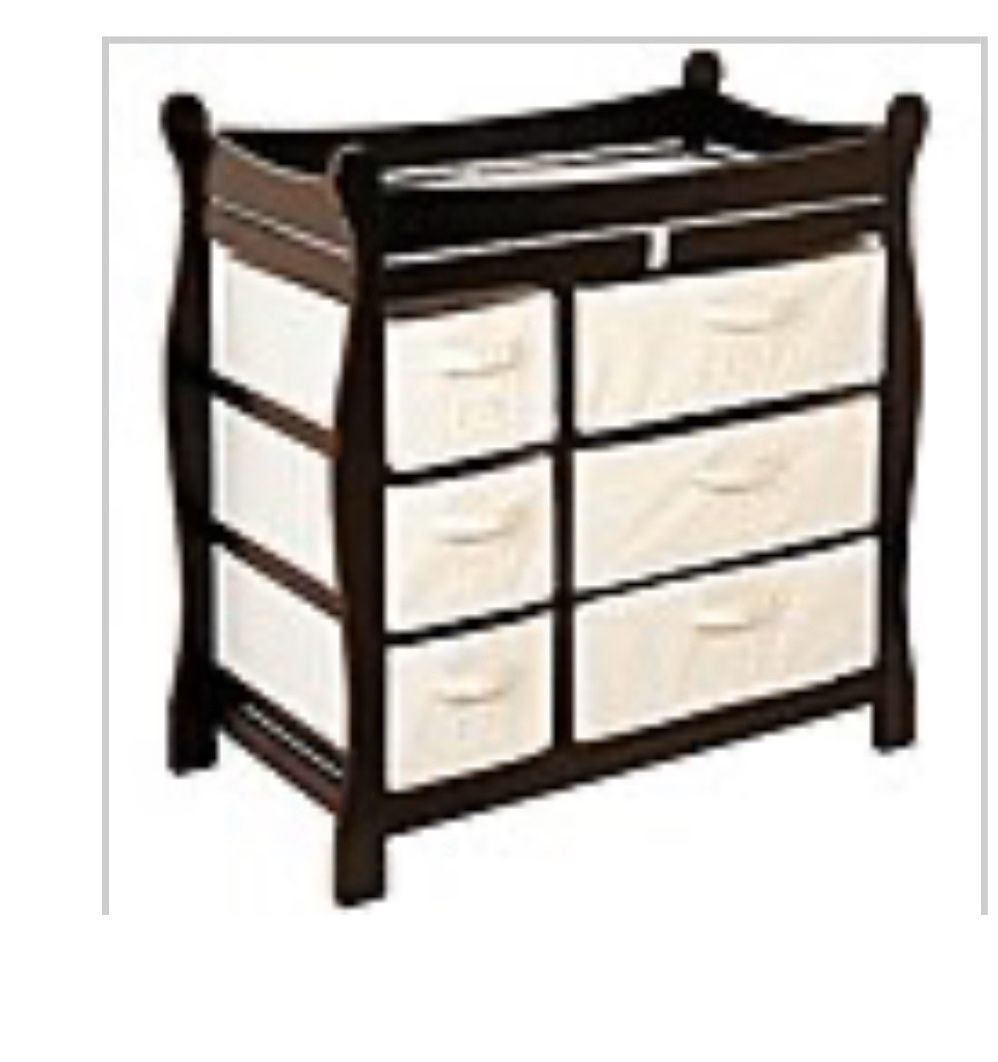 Dark Brown Baby Changing Table