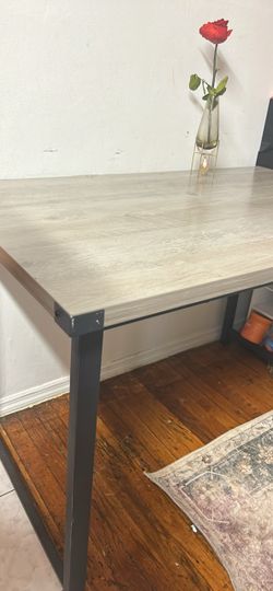 Industrial Wood Top Desk with Metal Legs