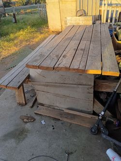 Large picnic table 7ft long and 6 in wide