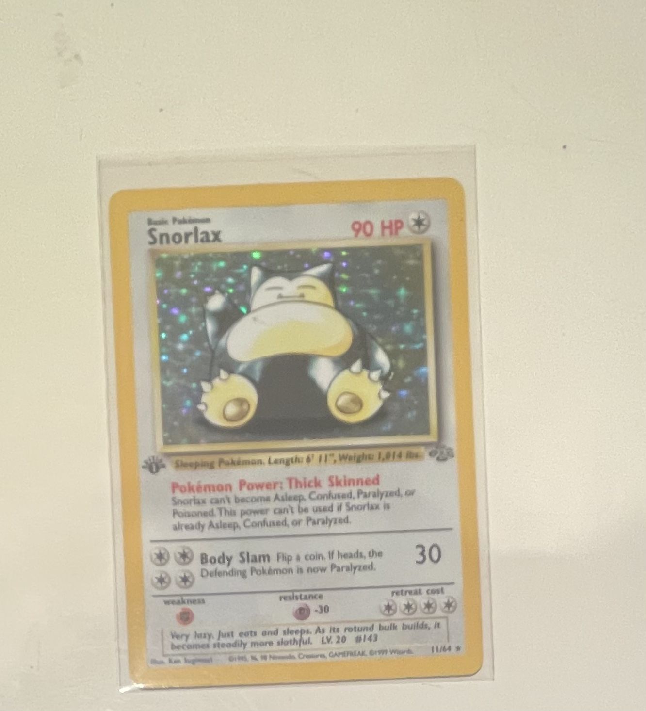 Snorlax 1st Edition Vintage Holo NM