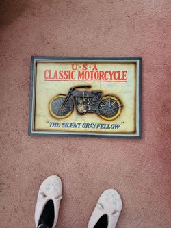 Vintage 3 D Motorcycle Picture