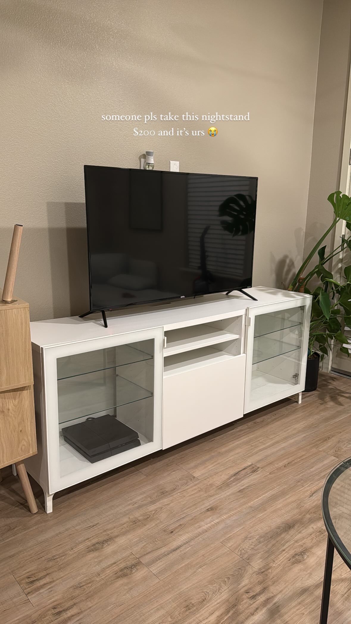 ikea besta white tv stand