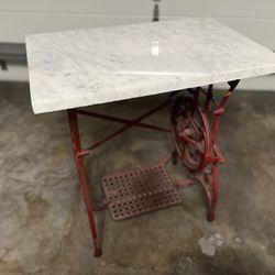 Iron Sewing Machine and marble 