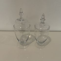 Jars Glass Vases With Lids PERFECT, BRAND NEW, NEVER USED!!!