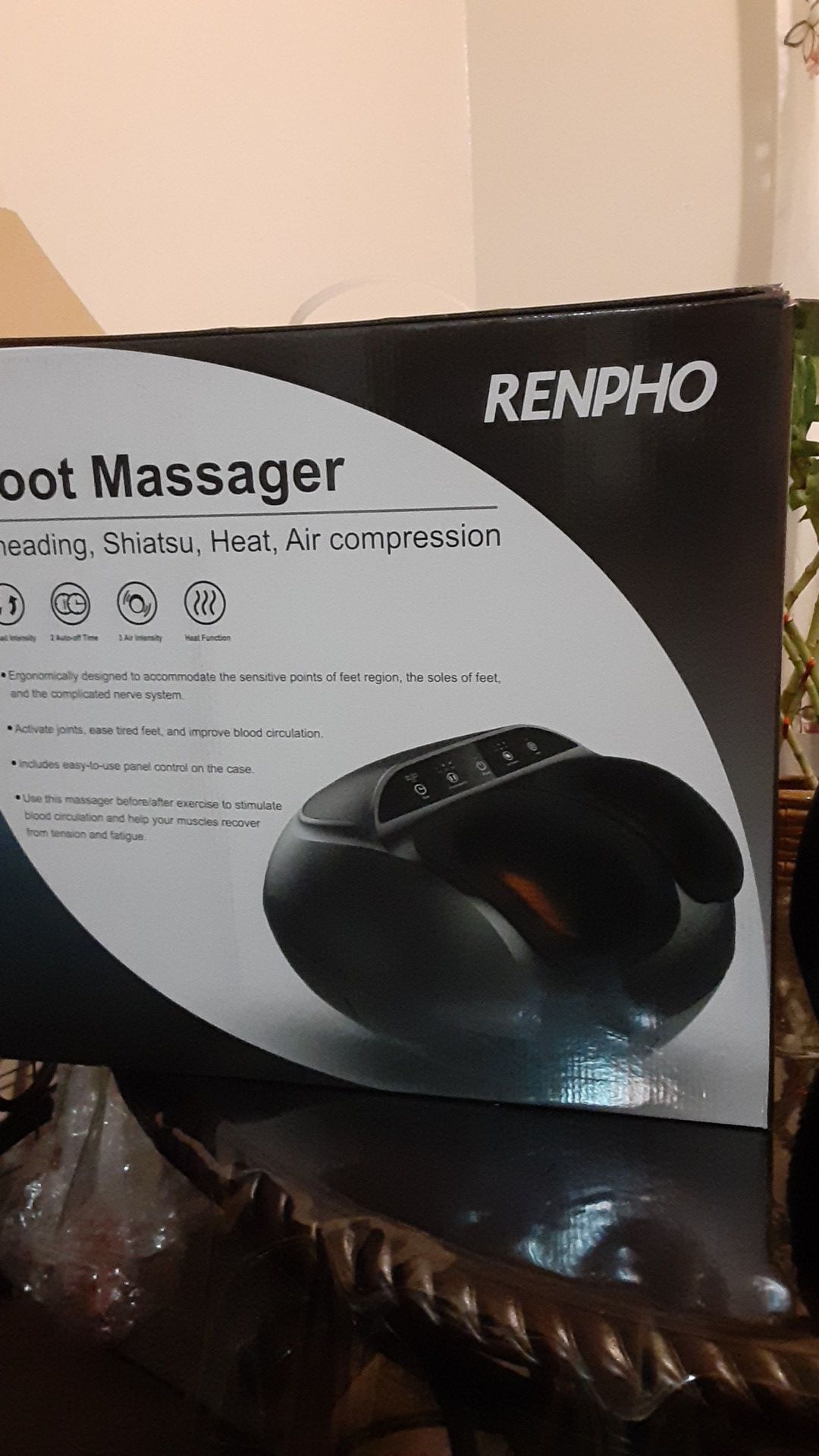 RENPHO FOOT MASSAGER KNEADING, SHIATSU, HEAT, AIR COMPRESSION