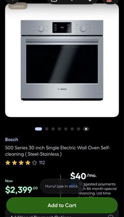 Bosh electric wall oven