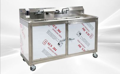 64 ins Portable Food Truck Station 4 compartment sink PO60-4