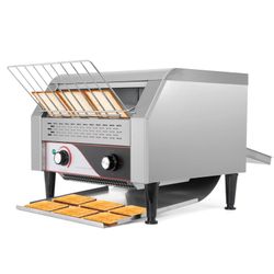 Dyna-Living Commercial Toaster 450 Slices/Hour Conveyor Toaster Heavy Duty Commercial Toaster for Restaurant 2600W Conveyor Belt Toaster Oven for Bage