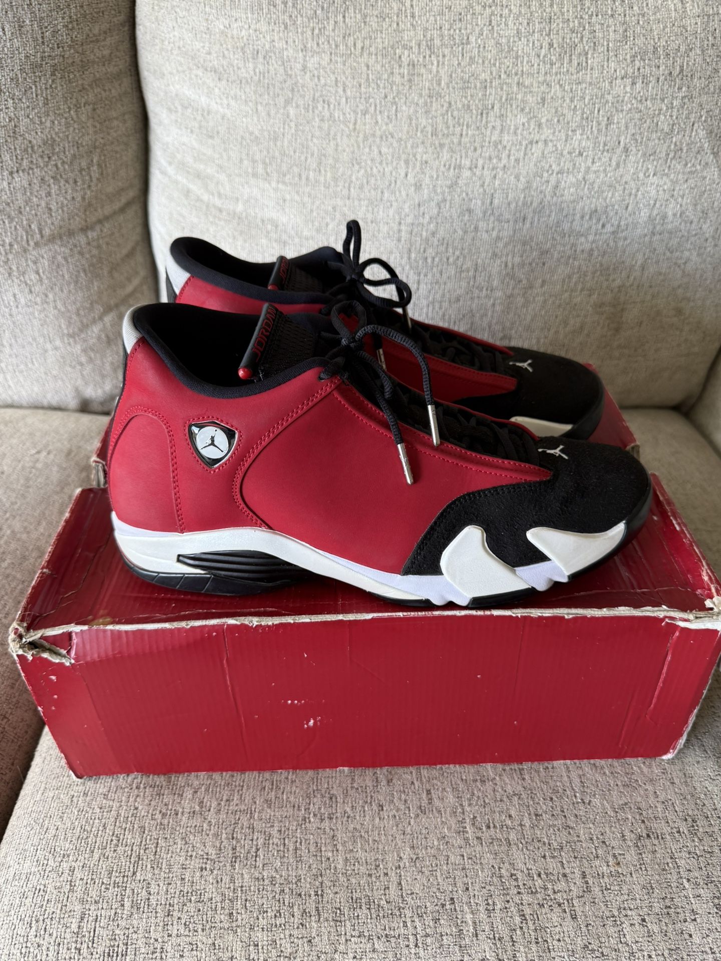 Jordan 14 Size 12 Amazon.com | Jordan Youth Air 14 Retro GS 487524 006 Gym Red  main image 2