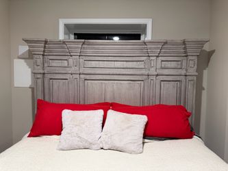 King Size Tall Wood Panel Bed ONLY