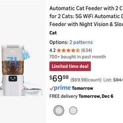 Automatic Cat/ Dog Feeder With Camera 