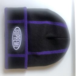 Supreme  Black Grid Beanie 