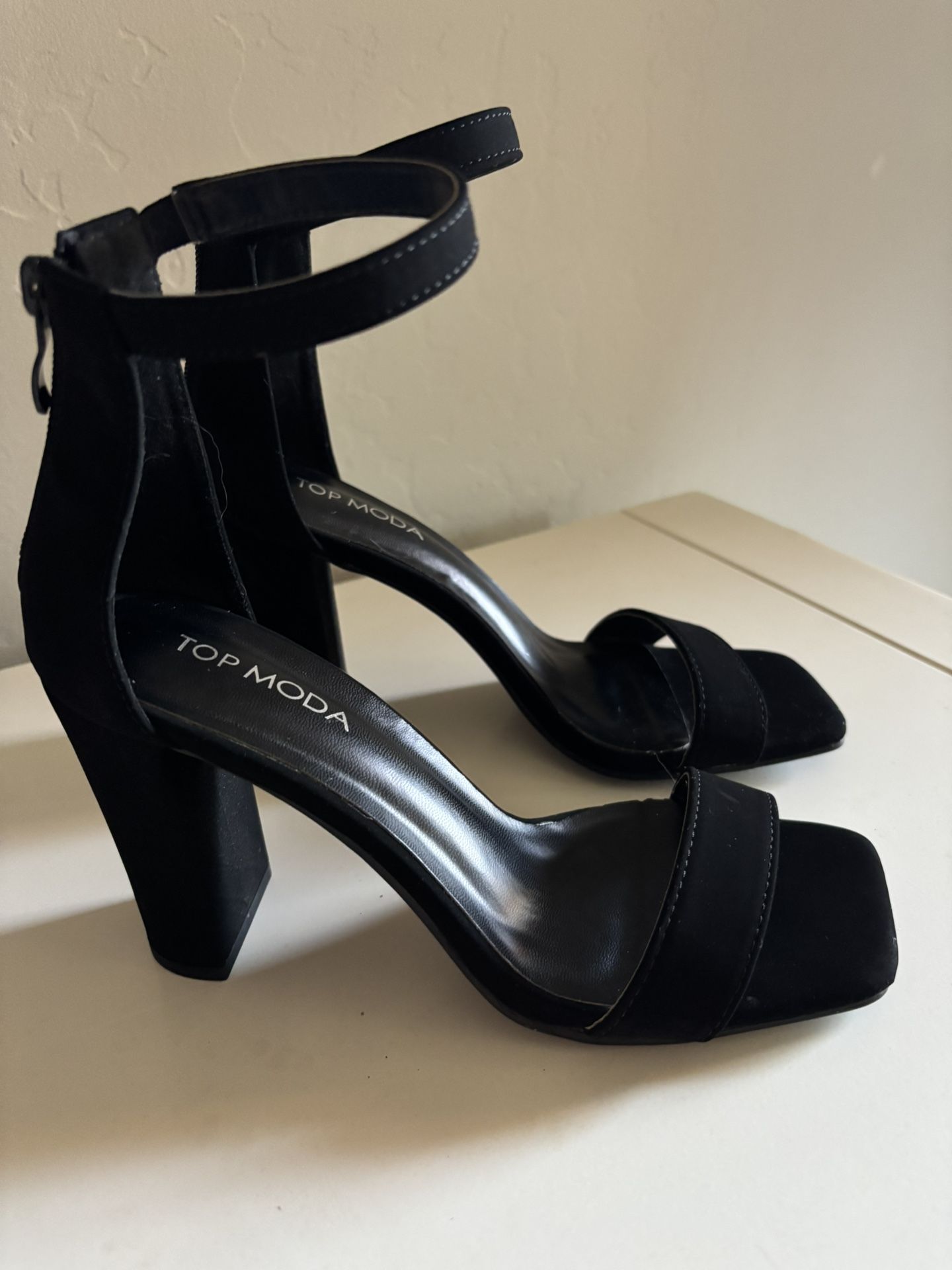 Black And Clear Heels