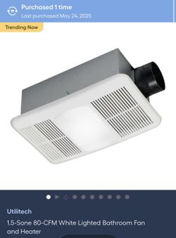 New Bathroom Fan And Heater