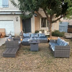 High quality fully assembled in the box deep seating cushions  patio furniture set with fire pit patio chairs outdoor furniture patio sofa set 🆕 🆕🚛