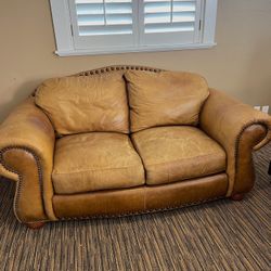 Luxury Brown Leather Couch