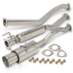 Honda Civic EX 2001-2005 N1 Style Stainless Steel Catback Exhaust System (Piping: 2.5" / 65mm | Tip: 4.5") CB-HD1101825CH