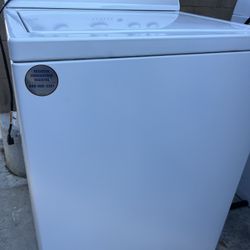 A washing machine and dryer set.