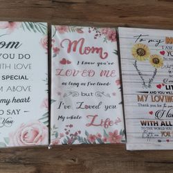 Canvas Art For Mom. Sold Separately