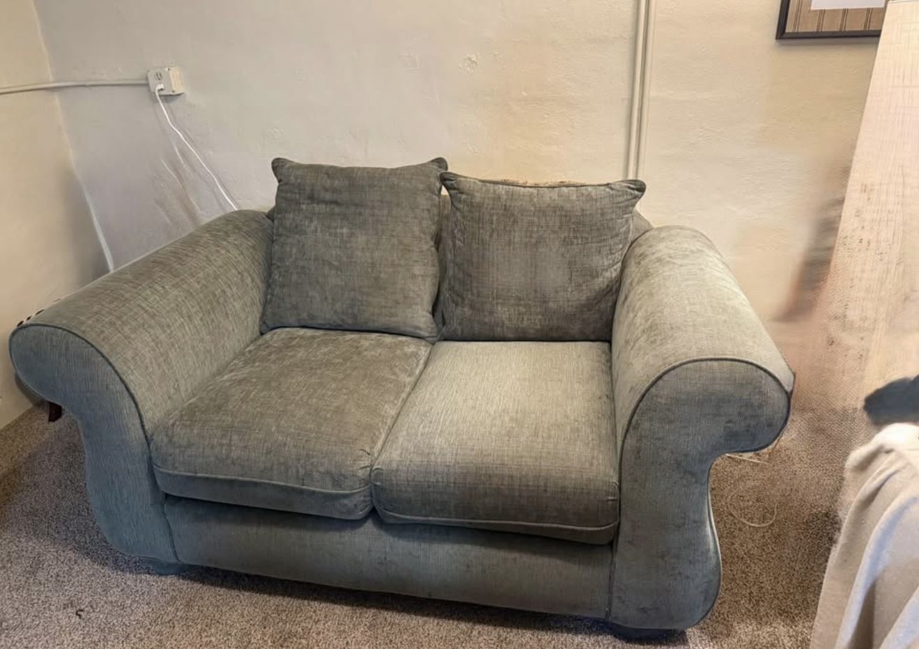 Free! 2 Matching Loveseats Green