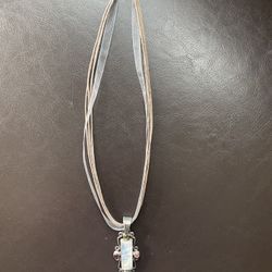 Silver Gemstone Necklace