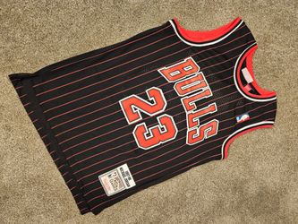 Pinstripped Michael Jordan Chicago Bulls basketball
