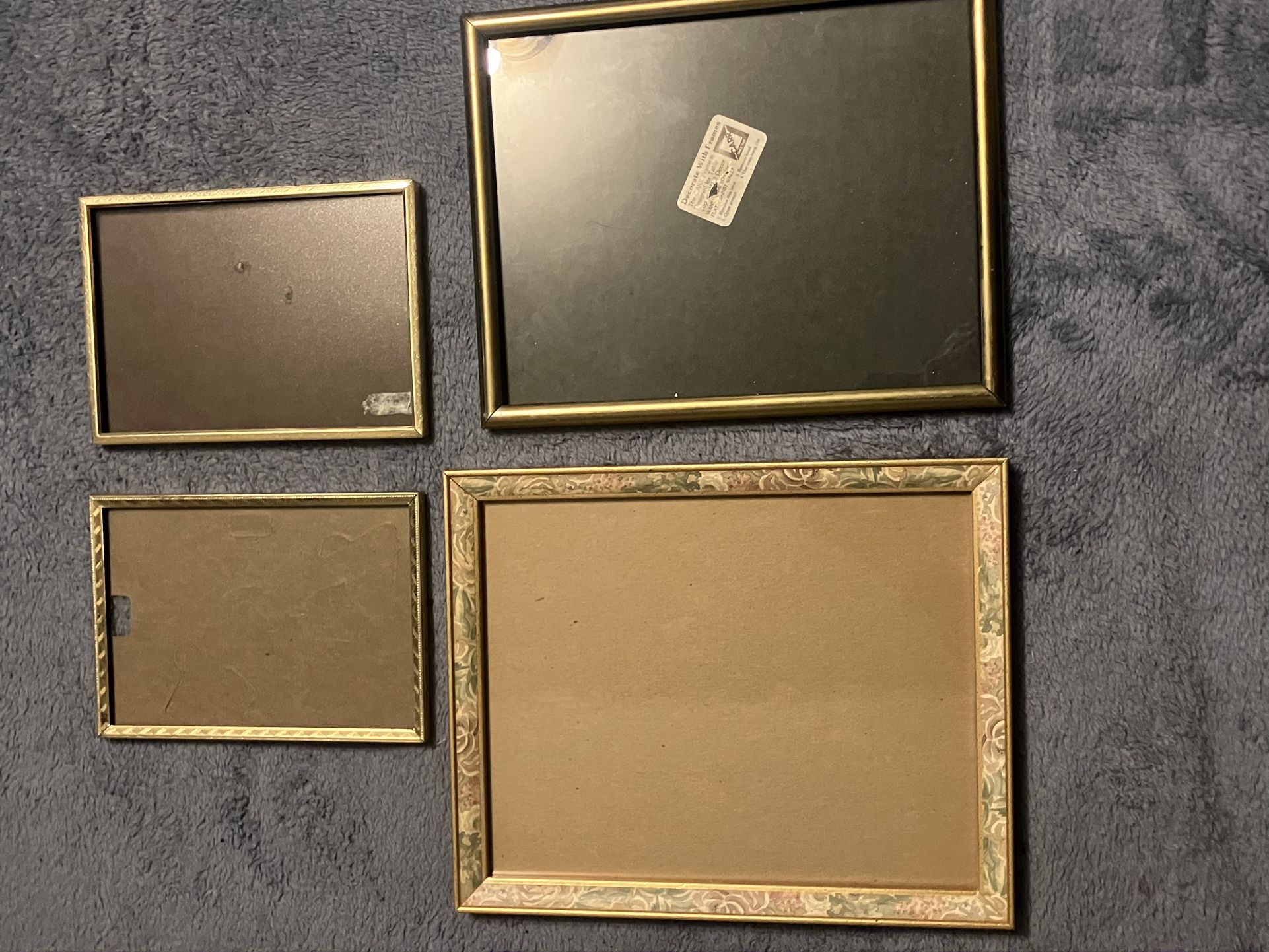 4 Brass Picture Frames
