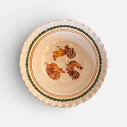 Rare Williams-Sonoma Tuscan Rooster Large Serving Bowl | Made in Italy | 2010 | Hand Painted