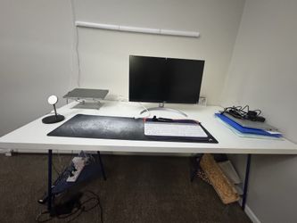 Modern White Desk / Work Table – Spacious & Sturdy