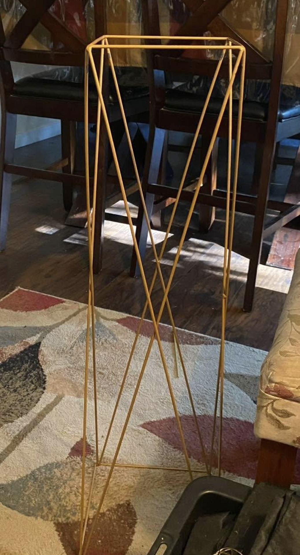 34” Gold Geometric Centerpiece Table stands