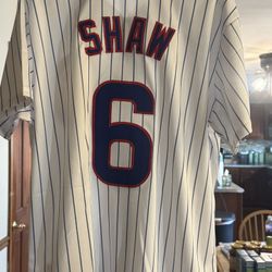 Matt Shaw Chicago Cubs Jerseys White Pinstripes On Sale $30 Medium to 3X